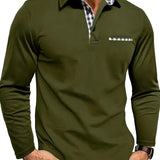 Polo Homme à Manches Longues Zippé Moderne Casual
