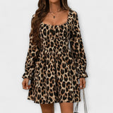 Catarina - Robe courte à imprimé léopard