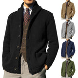 André Beaumont | Cardigan pour homme en tricot de luxe avec col revers