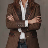 Arabella | Blazer à Panneaux Chevron