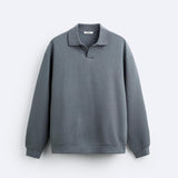 Pull beige avec col polo – Style décontracté avec élégance