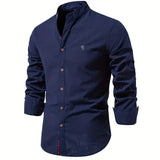 Chemise Homme Slim Fit Boutons Élégante Casual