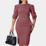 Cláudia | Robe Midi avec Dentelle Raffinée