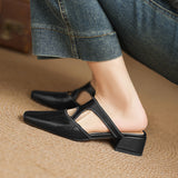 Dessa | Mules en Cuir Véritable