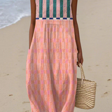 Anna - Robe Pastel Rayée