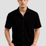 Chemise en Lin Classique à Manches Courtes