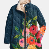 Veste Matelassée Fleurs Peintes Camille
