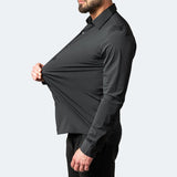 Benjamin | Chemise d'affaires classique ajustée à manches longues extensible