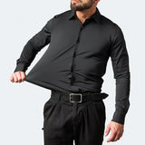 Benjamin | Chemise d'affaires classique ajustée à manches longues extensible