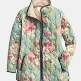 Delphine | Veste matelassée à motif floral rétro
