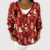 Karine - Cardigan boutonné en maille