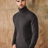 Pull Col Roulé Côtelé pour Hommes – Pull Classique au Style Intemporel