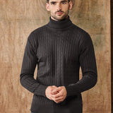 Pull Col Roulé Côtelé pour Hommes – Pull Classique au Style Intemporel