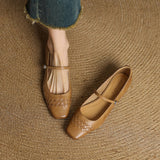 Verity | Chaussure plate Mary Jane à bout carré