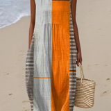 Marie - Robe en Blocs de Couleurs