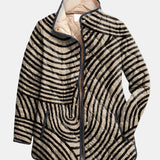 Loxana | Veste Matelassée au Design Circulaire Dessiné à la Main