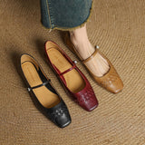 Verity | Chaussure plate Mary Jane à bout carré