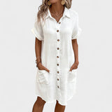 Robe Fluide à Manches Courtes