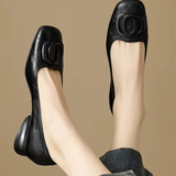 Margot | Ballerines en Cuir Bout Carré