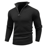 Pull Tricoté™ à Zip Demi | Mélange de Laine | Moderne et Confortable