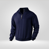 Pull Homme à Col Zippé – Col Henry Élégant et Confort Décontracté