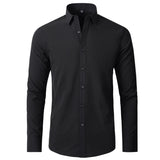 Benjamin | Chemise d'affaires classique ajustée à manches longues extensible