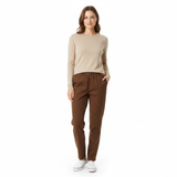 Pantalon Sarouel en Coton pour Femme avec Taille Élastique et Poches Latérales