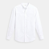 Chemise classique à col montant en blanc