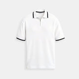 Polo Classique avec Zip et Détails Contrastés