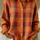 Megan | Cardigan Tricoté avec Gros Bouton