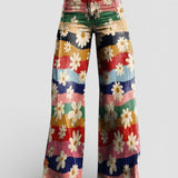 Léon - Pantalons Élégants à Fleurs