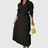 Evelina | Robe Midi Plissée Douce