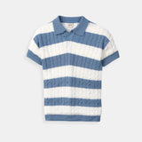 Polo pour hommes à rayures avec manches courtes – Sportif & Élégant