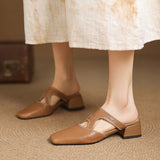 Dessa | Mules en Cuir Véritable