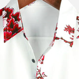 Jackson | Chemise d'Été à Manches Courtes Imprimée de Fleurs Blanches