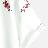 Jackson | Chemise d'Été à Manches Courtes Imprimée de Fleurs Blanches