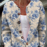Cardigan Fleurs Bleues Claire