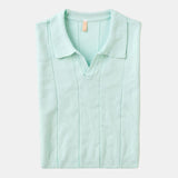Polo Retro-Strik en Vert Menthe