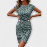 Robe Tulipe à Manches Courtes