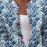 Cardigan Toile Bleue Fleurie Margot