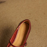 Verity | Chaussure plate Mary Jane à bout carré