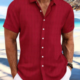 Owen | Chemise d'Été à Manches Courtes Coupe Relaxée Rayée