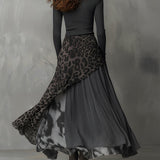 Martina | Robe longue à motif léopard