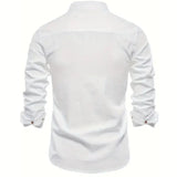 Chemise Homme Slim Fit Boutons Élégante Casual