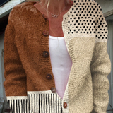 Cardigan Colorblock Terracotta Catherine