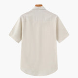 Thiago | Chemise Polo d'Été pour Hommes en Lin avec Poche Poitrine