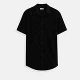 Chemise en Lin Classique à Manches Courtes