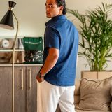 Isaiah | Chemise en Lin à Manches Courtes pour Hommes avec Poche Poitrine