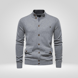Gilet en Coton Tricoté pour Homme – Confort Décontracté avec Col Montant