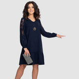 Lona | Robe Midi avec Manches en Dentelle